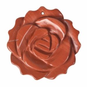 35mm Gemstone carved rose flower Center stone pendant bead Jewellery Making Kit