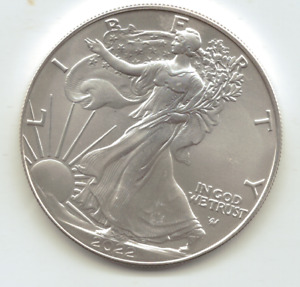 New Listing2022 American Silver Eagle.  1-Troy oz .999 Silver