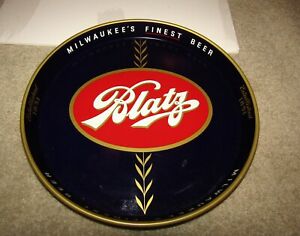 1950's BLATZ Milwaukee beer blue tray **clean**