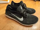 Nike Womens Free RN Flyknit 2018 Black White Running Shoes Sneakers Size 9