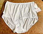 NWT Lorraine White Silky Shiny Nylon Panty Panties Brief LR103X Size 10