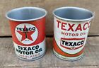 vintage Texaco Motor Oil can no top lid lot B