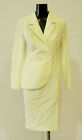 Monroe & Main Women's Long Sleeve Faux Wrap Blazer Dress AB1 White Size 8 NWT