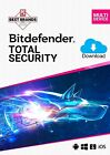 BITDEFENDER TOTAL SECURITY 2024 5 DEVICES 1 YEAR 200MB VPN DOWNLOAD SAME DAY