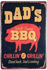 Dad's BBQ Stand Back Dad's Cooking Vintage Tin Sign Wall Decor 8
