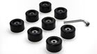 8Pack Roller Skate Wheels 52mm 99A Black With Abec-9 Bearings
