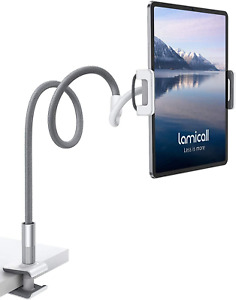Gooseneck Tablet Holder, Lamicall Tablet Stand: Flexible Arm Clip Tablet Mount C