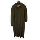 Burberry Men Chelsea Brownish Green Long Winter Trench Coat with Liner Size 48 L