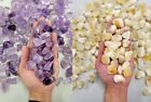 Amethyst & Citrine Tumbled Crystals Bulk, Mixed Lot Crystal Crafter Set