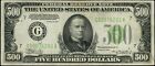 1934 $500 Five Hundred Dollar Chicago Federal Reserve Note FRN Fr#2201G
