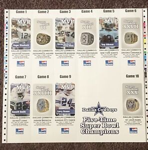 Dallas Cowboys 2005 Uncut Season Tickets
