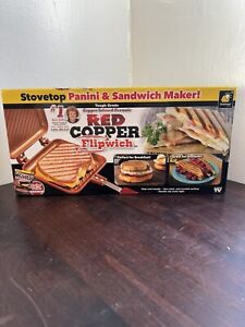 Red Copper Flipwich Non-Stick Stovetop Sandwich & Panini Maker