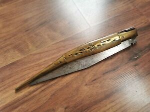 Antique 19th Century Spanish Navaja Large Fighting Folding Knife