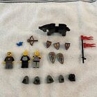 Lego Partial 6086 Black Knights Castle Set 3 Minifigs Horse 5 Shields 5 Helmets
