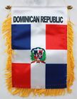 DOMINICAN REPUBLIC MINI BANNER FLAG GREAT FOR CAR & HOME WINDOW MIRROR HANGING