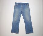 Vtg 70s Streetwear Mens 38x31 Distressed Wide Leg Bell Bottoms Denim Jeans USA
