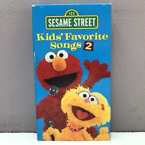 Sesame Street Kids’ Favorite Songs 2 VHS Home Video Tape PBS Kids Two Elmo RARE!
