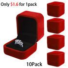Wholesale 10Pack Red Velvet Jewelry Box Earing Ring Case Wedding Valentine's Day