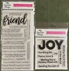 My Favorite Things Clear Stamp Set ANYTHING BUT BASIC FRIENDSHIP & FILLED W/JOY