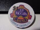 J.P. McGILLS HOTEL CASINO $1 hotel casino gaming poker chip - Cripple Creek, CO