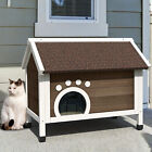 Outdoor Cat House Pet House Weatherproof with Escape Door & All-Round Foam