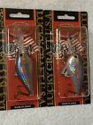 (LOT OF 2) LUCKY CRAFT LC 2.0XD  3/5oz. MS AMERICAN SHAD 2.0 XD