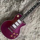 Custom LP Electric Guitar Purple ACE Frehley Signature HHH Pickups Fast Delivery