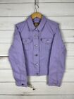 Levi's Trucker Jacket Womens Large Purple Lilac Button Front Cotton NWT