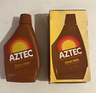 Vintage 1970s Aztec Sun Tan Lotion Plastic Tanning Oil Bottle Full NOS Dow