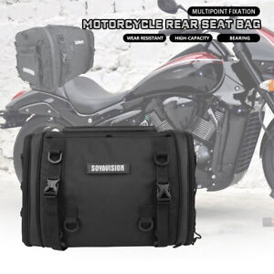 30-50L Motorcycle Waterproof Tail Bags Multi-functional Durable Rear Seat Bag (For: Indian Roadmaster)