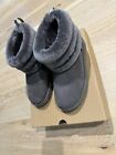 UGG Fluff Mini Quilted Women's Boots Charcoal Grey Size 7