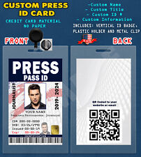 PRESS CUSTOM PVC ID Card w/ Clip / PRESS - JOURNALIST - ID CARD