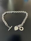 Tiffany & Co Plain Heart Tag 16” Toggle Closure Necklace with bag