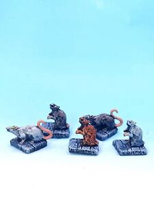 5x Dire Rats  painted mini by Reaper Miniatures for rpg like DnD