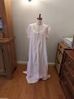 Vintage Gilligan & O'Malley Victorian Style Nightgown M Cottagecore Pink Cotton
