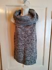 Magaschoni 100% Cashmere Sleevelss Mingled Gray Color Mock Turtle Neck Sweather