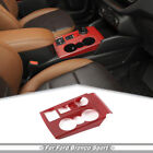 For 21-24 Ford Bronco Sport Red Carbon Fiber Console Gear Shift Frame Panel Trim (For: 2023 Ford Bronco Sport Big Bend)