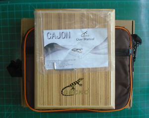 GECKO Travel Cajon Box Drum Wooden Musical Instrument Adjustable Strings & Bag