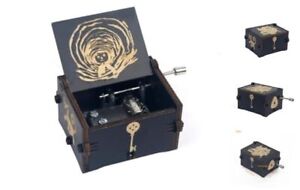 Coraline Music Box Small Wooden Hand Cranked Music Boxes Horrow Movie Wind Up