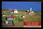 Lighthouse postcard Washington WA Fort Worden Point Wilson Light chrome
