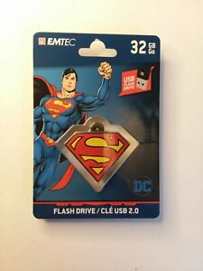 NEW Emtec 32GB DC Comics SUPERMAN USB Flash Drive (5f)