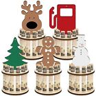 Kigley 5 Pieces Christmas Money Holder Money Holder Ornaments with 10 Holes H...