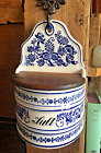 Antique German Blue Onion Hanging Salt Cellar or Box