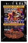 Jurassic Jerky Insanity Beef Jerky made with the Ghost, Habanero Carolina Reaper