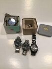 Fossil Watch Lot 2x AM4089 AM4147 BQ2114 For Parts!