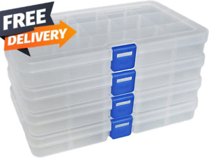 DUOFIRE Plastic Organizer Container Storage Box Adjustable Divider Removable ✅