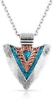 Montana Silversmiths Inner Light Inlaid Turquoise Arrowhead Necklace