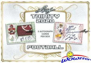 2020 Leaf Trinity Football Factory Sealed HOBBY Box-5 AUTOGRAPHS!