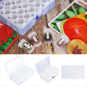 60/24 Slots Seed Storage Organizer Box,Transparent Reusable Seed Container