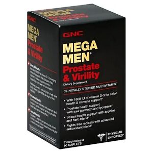 GNC Mega Men Prostate and Virility Multi Vitamins Sexual Health 90 Ct.Free Ship.